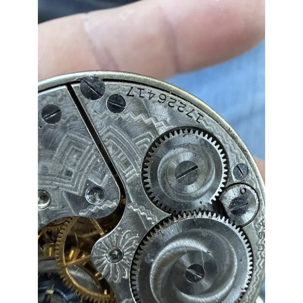 Vintage Swiss Elgin Pocket Watch Mignot Welch Co Serviced Runs Art Nouveau